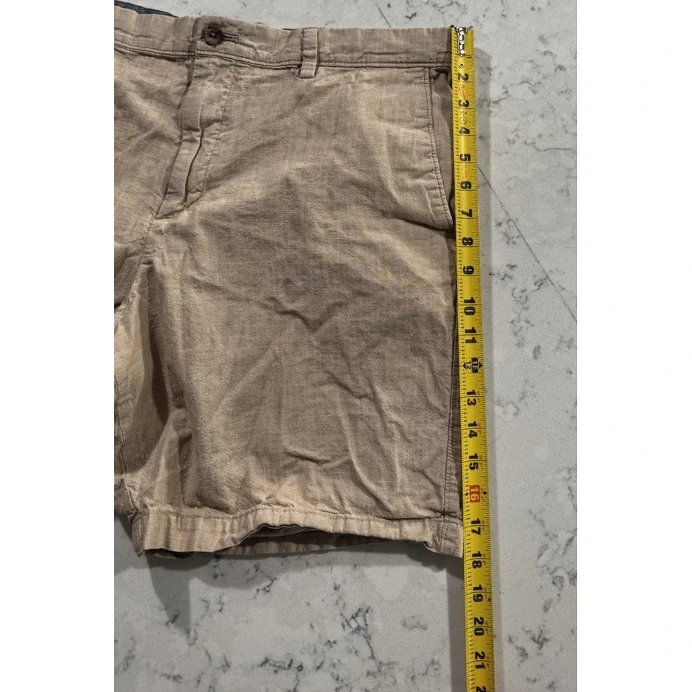 Banana Republic Chino Shorts Mens 38 Khaki Slim Fit Cotton Preppy Casual Logo